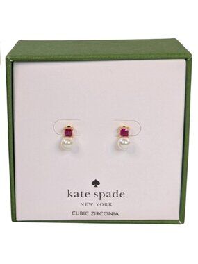 Kate Spade New York Cubic Zirconia Pearl And Rhinestone Earrings